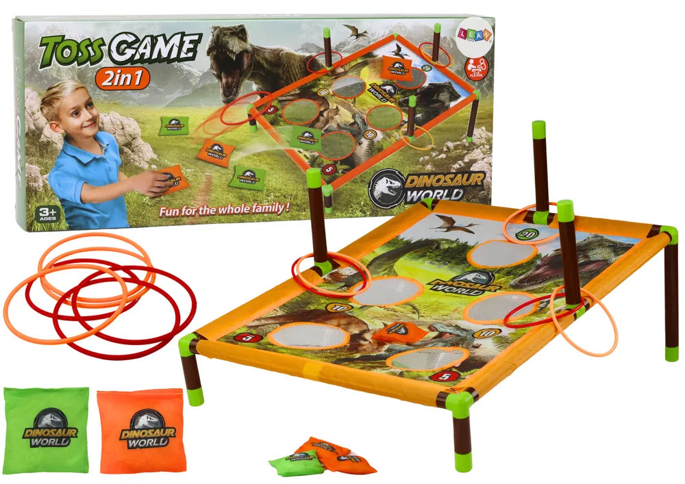 Dinozaurų taiklumo žaidimas 2in1 lenta